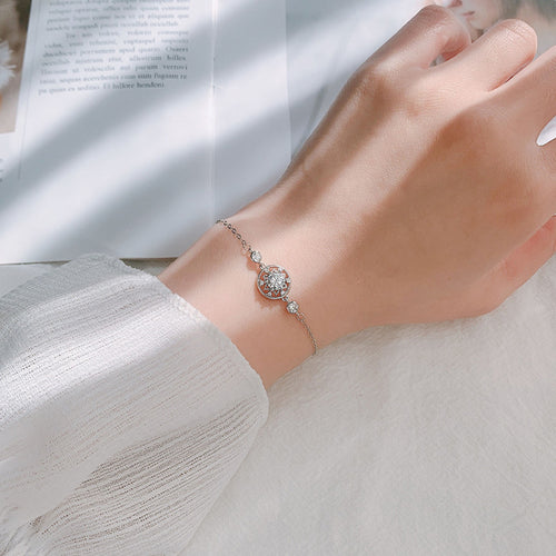 Moissanite bracelet worn